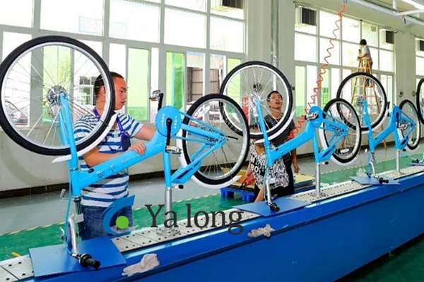 bicycle assembly line