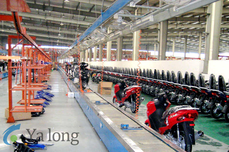 Electric motorcycle assembly line